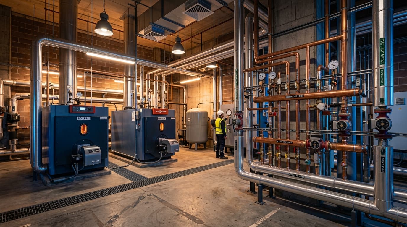 Hydronic heating pipe connections and tools